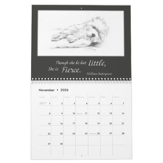 Calendrier Borgo's The Artful Westie 2023 Calendar (Nov 2026)