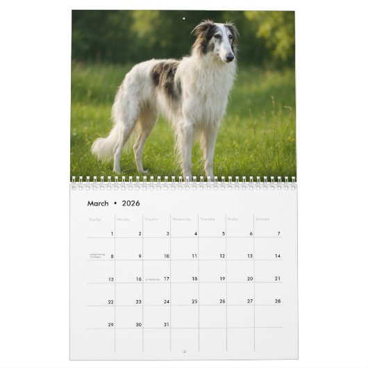 Calendrier Borzoi 2026 (Mar 2026)