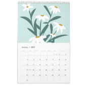 Calendrier botanique abstrait moderne 2027 (Jan 2027)