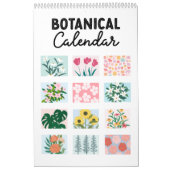 Calendrier botanique abstrait moderne 2027 (Protection)