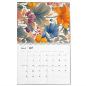 Calendrier Botanique bohème fleurie et rustique (Mar 2027)
