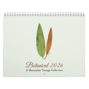 Calendrier Botanique d'Art Minimaliste 2026