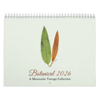 Calendrier Botanique d'Art Minimaliste 2026