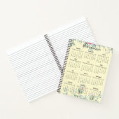 Calendrier Botanique Élégant Simple 2026 | Cahier (Intérieur)