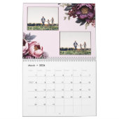 Calendrier botanique floral de famille élégant (Mar 2026)