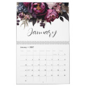 Calendrier botanique floral élégant (Jan 2027)