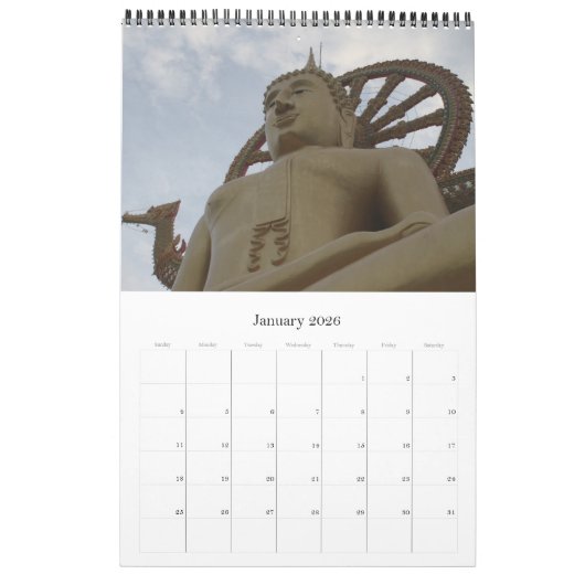 Calendrier bouddha (Jan 2026)