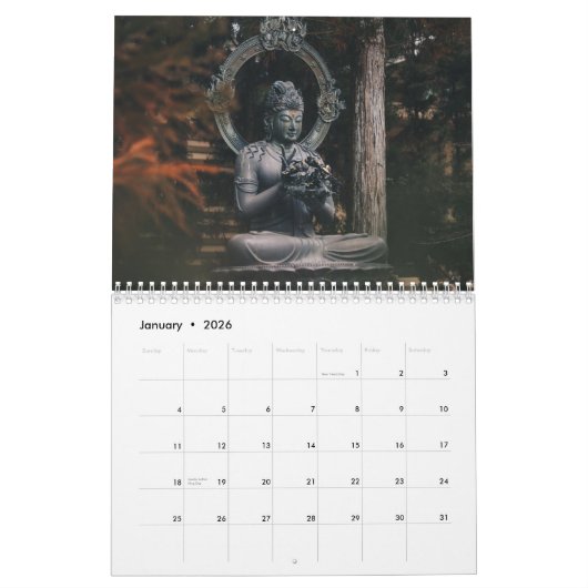 Calendrier Bouddha (Jan 2026)