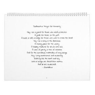 Calendrier Bouddha tout simple