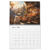 Calendrier Boulangerie Whimsical Cosy Chats Vitrail (Jan 2026)
