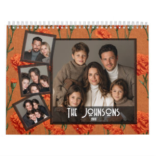 Calendrier Bouquet Floral de Œillet Intemporel Mémoire de Fam