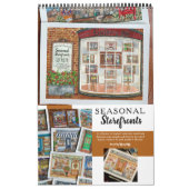 Calendrier Boutiques aquarelles (Protection)