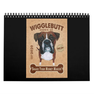 Calendrier Boxer Chien Cookie Boxer Amoureux des chiens Cute