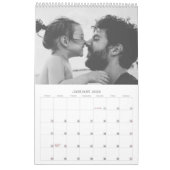 Calendrier Branches généreuses Rouge et blanc Photo de Noël (Jan 2026)