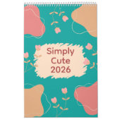Calendrier Bright Abstract Pastel Flowers (Protection)