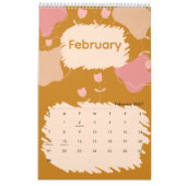 Calendrier Bright Abstract Pastel Flowers (Feb 2027)