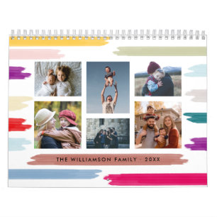 Calendrier Bright & Colorful Brush Strokes 12 mois Photo
