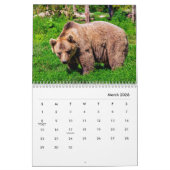 Calendrier Brown du mur d'ours (Mar 2026)
