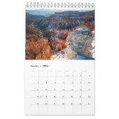 Calendrier Bryce Canyon (Jan 2026)