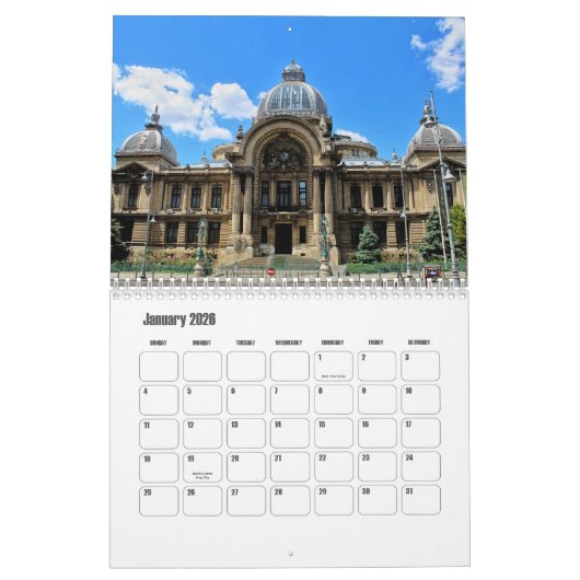 Calendrier Bucharest-Romania Calendar (Jan 2026)