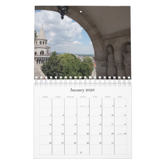 Calendrier Budapest 2026 (Jan 2026)