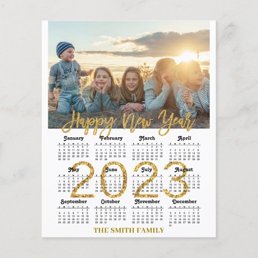 Calendrier BUDGET 2023 Carte de photo de famille m (Devant)