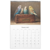 Calendrier BUDGIES 2026 Perruches Art (Jan 2027)