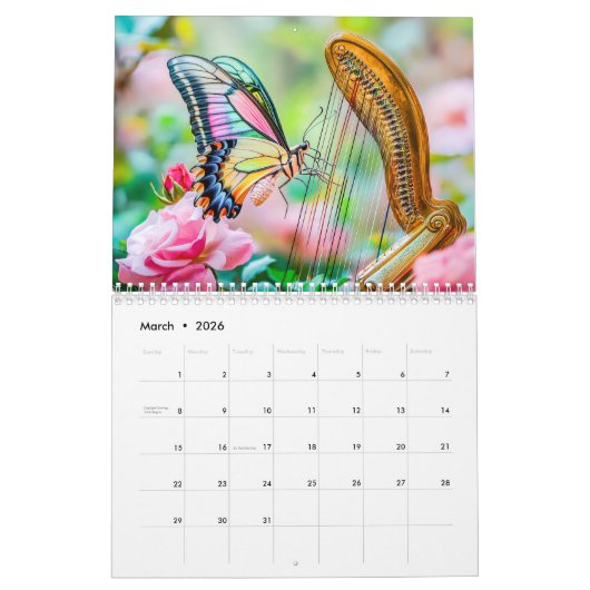 Calendrier Bug Symphony – Musical Insects in Bloom 2026 (Mar 2026)