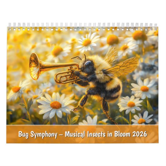 Calendrier Bug Symphony – Musical Insects in Bloom 2026 (Protection)