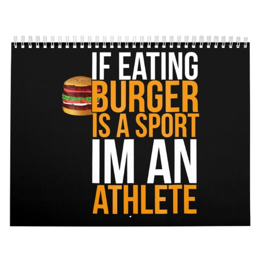 Calendrier Burger Hamburger BBQ Humour Funny Pun Cadeau (Protection)