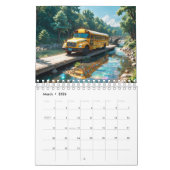 Calendrier Bus étonnant de l'école Sparkling (Mar 2026)