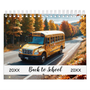 Calendrier Bus étonnant de l'école Sparkling