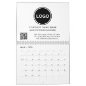 Calendrier Business Logo Code QR Entreprise Moderne (Mar 2026)