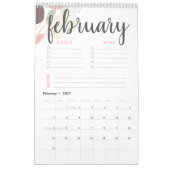 Calendrier Buts et gagne Pastel Abstrait (Feb 2027)