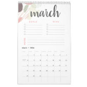 Calendrier Buts et gagne Pastel Abstrait (Mar 2026)