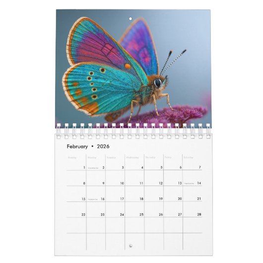 Calendrier Butterfly Bliss Calendar 2026 (Feb 2026)