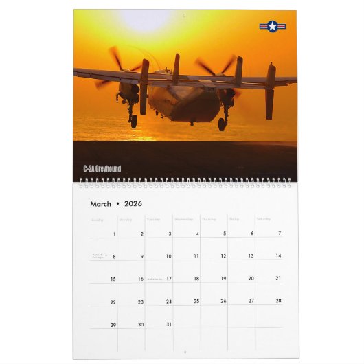 CALENDRIER C-2A GREYHOUND (Mar 2026)