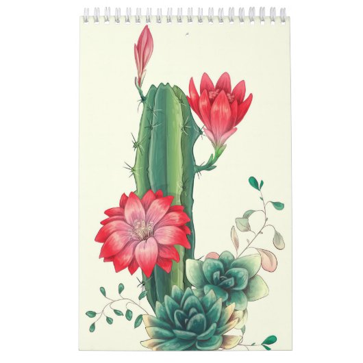 Calendrier Cactus À Fleurs (Protection)