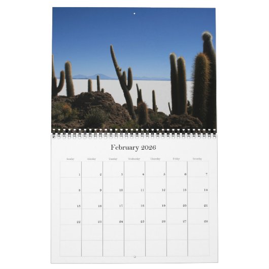 Calendrier cactus géant 2025 (Feb 2026)