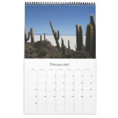 Calendrier cactus géant bolivie (Feb 2027)
