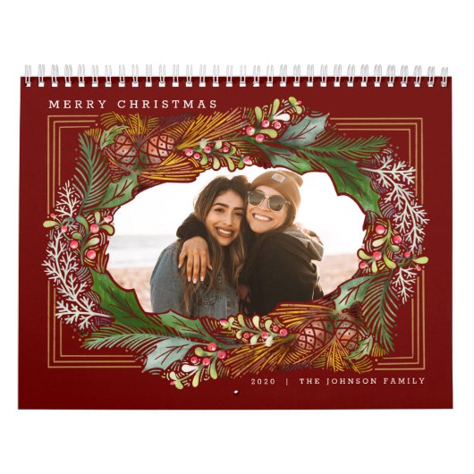 Calendrier Cadeau de Noël Rouge Vert (Protection)