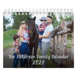 Calendrier Cadeau de souvenir de photo de famille personnalis