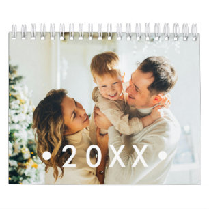Calendrier Cadeau de vacances photo de famille moderne