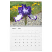 CALENDRIER CADEAU OFFICE Fleurs Iris Travail d'équ (Jan 2026)