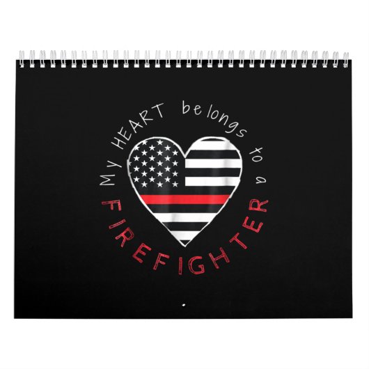 Calendrier Cadeau pompier | Mon coeur est long pompier (Protection)