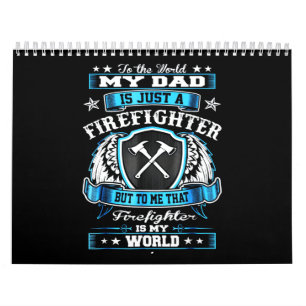 Calendrier Cadeau pompier Mon Père Est Juste Un Pompier