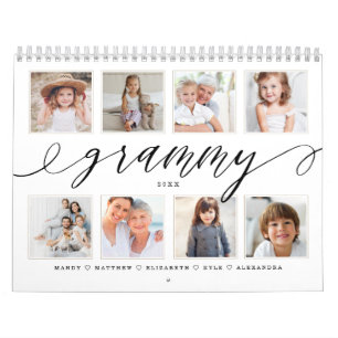Calendrier Cadeau pour Grammy Petits-enfants Photos de fami