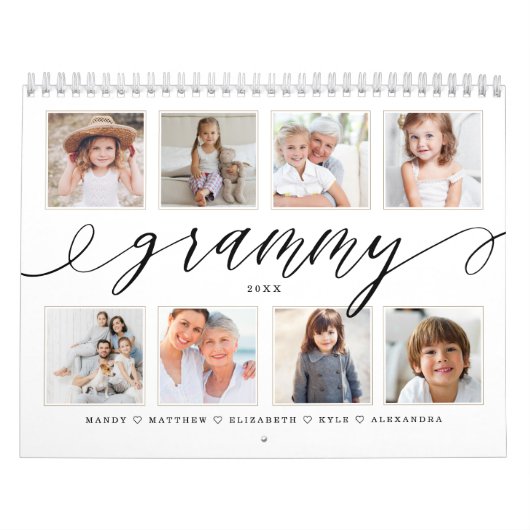 Calendrier Cadeau pour Grammy | Petits-enfants Photos de fami (Protection)