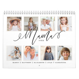 Calendrier Cadeau pour maman Photos de la famille des petits
