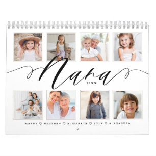 Calendrier Cadeau pour Nana Petits-enfants Photos de famill